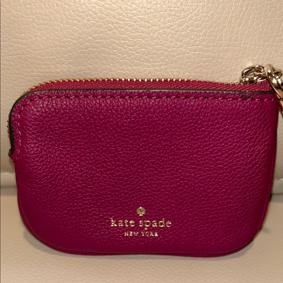 kate spade Accessories - Kate Spade Magenta Mini Leather Wristlet